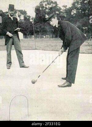 Le tournoi de croquet olympique 1900 Banque D'Images