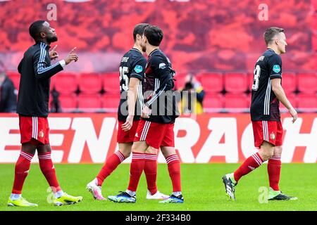 EINDHOVEN, PAYS-BAS - MARS 14: Jens Toornstra de Feyenoord Rotterdam pendant le match néerlandais Eredivisie entre le PSV Eindhoven et le Feyenoord Rotterdam Banque D'Images