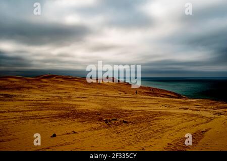 Côte de sable de Rubjerg Knude, Danemark, côte de la mer du Nord Banque D'Images