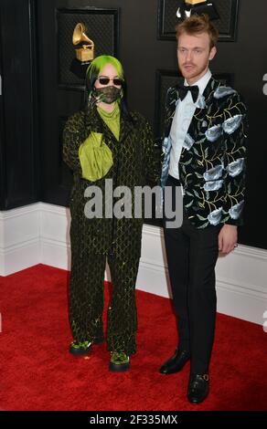 Finneas O'Connell, Billie Eilish 094, participe au 62e GRAMMY Awards annuel au Staples Center le 26 janvier 2020 à Los Angeles, en Californie Banque D'Images
