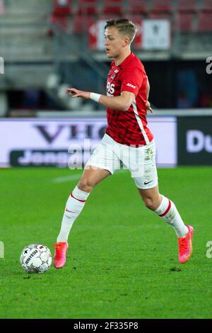 Jesper Karlsson d'AZ pendant Eredivisiie match AZ-FC Twente le mars 13 2021 à Alkmaar pays-Bas crédit: SCS/Sander Chamid/AFLO/Alay Live News Banque D'Images