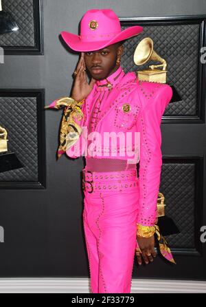 Lil NAS X 376 participe au 62e GRAMMY Awards annuel au Staples Center le 26 janvier 2020 à Los Angeles, en Californie Banque D'Images