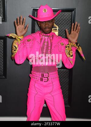 Lil NAS X 089 participe au 62e GRAMMY Awards annuel au Staples Center le 26 janvier 2020 à Los Angeles, en Californie Banque D'Images