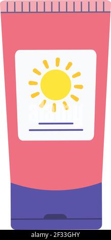 Icône crème solaire pour les voyages et les vacances à la plage Illustration de Vecteur