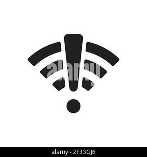 Aucun vecteur d'icône de connexion. Aucun symbole de réseau. Aucun signe Wi-Fi payé Internet pour la conception graphique, le logo, le site Web, les médias sociaux, l'application mobile, illustration de l'interface utilisateur Illustration de Vecteur