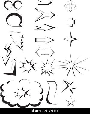 Ensemble vectoriel de flèches et de symboles Illustration de Vecteur