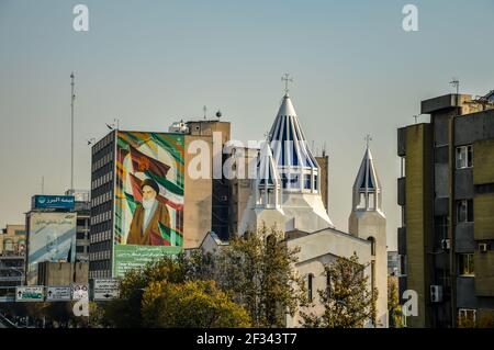 Téhéran, Iran - 22 novembre 2015 : la cathédrale Saint-Sarkis, une église chrétienne arménienne à Téhéran, la capitale de l'Iran Banque D'Images