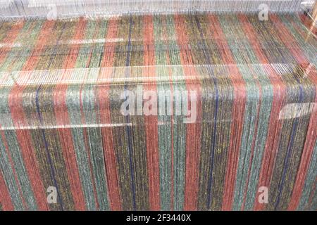 Scott MacRury, Isle of Lewis Weaver, Scott MacRury, Borve, Isle of Lewis, Western Isles, Écosse, Royaume-Uni Banque D'Images