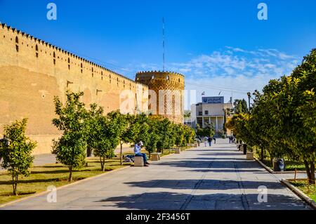 Shiraz, Iran - 13 décembre 2015 : ARG de Karim Khan, citadelle du XVIIIe siècle dans la ville de Shiraz, Iran Banque D'Images