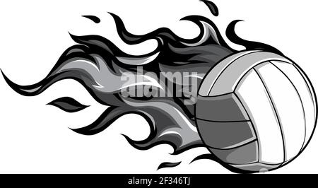 Motif vectoriel de dessin animé de dessin animé de ballons de volley-ball Illustration de Vecteur