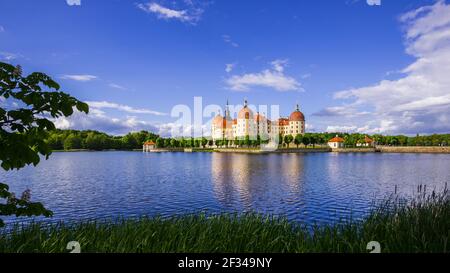 Géographie / Voyage, Allemagne, Saxe, château de Moritzburg, communauté Moritzburg à Dresde, Saxe, liberté de Panorama Banque D'Images