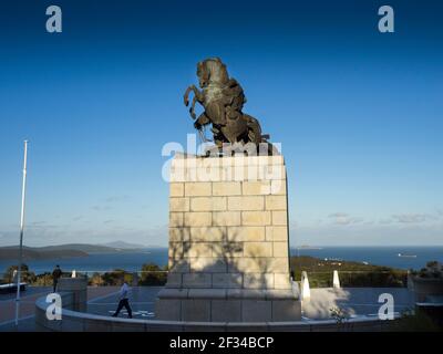 Mémorial du Desert Mounted corps sur le mont Clarence surplombant King George Sound, Albany. Banque D'Images