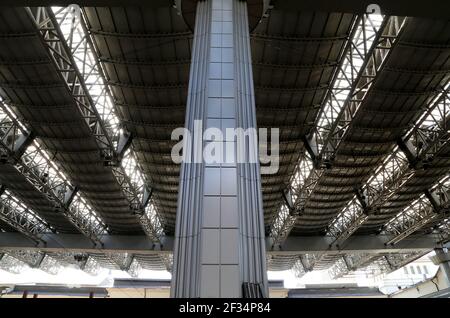 Le terminal ferroviaire de Kazansky (Kazansky vokzal) est l'un des neuf terminaux ferroviaires de Moscou, en Russie. Construction du bâtiment moderne selon t Banque D'Images