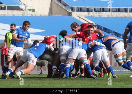 Rome, Italie. 13 mars 2021. Rome, Italie - 13 mars 2021 : PAYS DE GALLES lors du match d'essai des six nations Guinness 2021 entre l'Italie et le pays de Galles au stade olympique de Rome. Crédit : Agence photo indépendante/Alamy Live News Banque D'Images