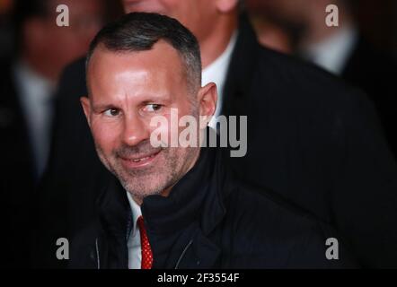 Photo du dossier datée du 03-03-2020, de Ryan Giggs, directeur du pays de Galles. Date de publication : lundi 15 mars 2021. Banque D'Images