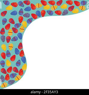 Motif œufs colorés de Pâques illustration pour couvertures, ajout de texte, vecteur évolutif Illustration de Vecteur