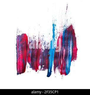 les traits sont peints sur le papier. arrière-plan. bleu et violet Banque D'Images