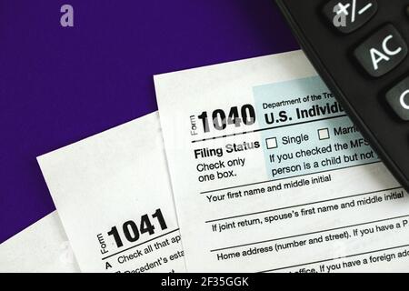 Concept de calcul des taxes, photo d'arrière-plan du bureau d'entreprise Banque D'Images