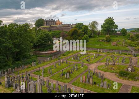 Panorama du cimetière Saint rude, Stirling, Écosse. Concept: Lieux religieux écossais Banque D'Images