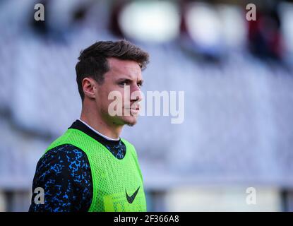 Turin, Italie. 14 mars 2021. Andrea Pinamonti du FC Internazionale au cours du FC Torino contre le FC Internazionale, football italien série A match à Turin, Italie, mars 14 2021 crédit: Independent photo Agency/Alamy Live News Banque D'Images