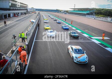 Grille de départ de la grille de départ lors de la coupe Alpine Europa 2019 à Silverstone, Grande-Bretagne, du 6 au 9 septembre - photo Gregory Lenormand / DPPI Banque D'Images