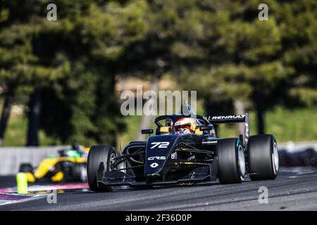 72 LLOVERAS Xavier (esp), Formule Renault Eurocup team GRS, action pendant les essais d'hiver Formule Renault Eurocup sur le circuit Paul Ricard, le Castellet, France, 15 au 16 mars 2019 - photo Jean Michel le Meur / DPPI Banque D'Images