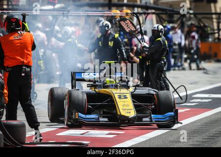 08 GHIOTTO Luca, Uni Virtuosi Racing, action pendant le championnat 2019 de Formule 2 de la FIA, Bahreïn à Sakhir du 29 au 31 mars - photo DPPI Banque D'Images