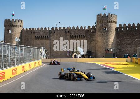 Luca Ghiotto, Uni-Virtuosi Racing, action pendant le championnat 2019 de Formule 2 de la FIA en Azerbaïdjan à Bakou du 26 au 28 avril - photo Sebastiaan Rozendaal/Dutch photo Agency/DPPI Banque D'Images