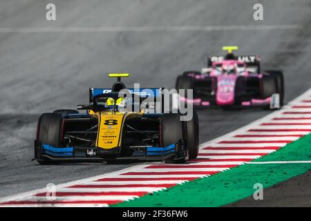 08 GHIOTTO Luca, Uni Virtuosi Racing, action pendant le championnat de Formule 2 2019 de la FIA du 28 au 30 juin , à Spielberg, Autriche - photo Diederik van der Laan / DPPI Banque D'Images