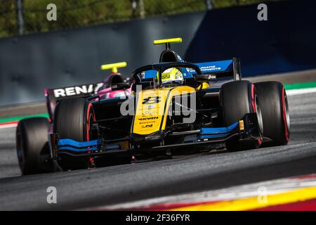 08 GHIOTTO Luca, Uni Virtuosi Racing, action pendant le championnat de Formule 2 2019 de la FIA du 28 au 30 juin , à Spielberg, Autriche - photo Diederik van der Laan / DPPI Banque D'Images