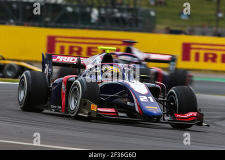 21 Dorian Boccolacci, Trident, action pendant le championnat de Formule 2 2019 de la FIA, Angleterre du 11 au 14 juillet, à Silverstone, Grande-Bretagne - photo Diederik van der Laan / DPPI Banque D'Images