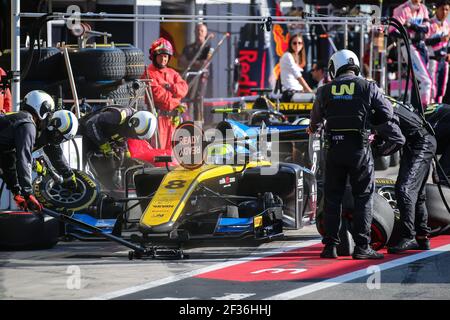 08 GHIOTTO Luca, Uni Virtuosi Racing, action, stand lors du championnat FIA Formula 2 2019, Italie, à Monza du 5 au 8 septembre - photo Sebastiaan Rozendaal / DPPI Banque D'Images