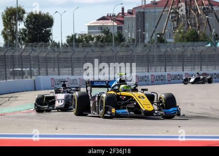 08 GHIOTTO Luca, Uni Virtuosi Racing, action pendant le championnat FIA F2 2019, Russie, à Sotchi du 27 au 29 septembre - photo Marco van der Gragt / photo néerlandaise / DPPI Banque D'Images