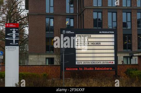 Studios de cinéma Babelsberg à Berlin Potsdam - VILLE DE BERLIN, ALLEMAGNE - 11 MARS 2021 Banque D'Images