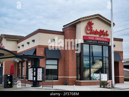 Humble, Texas États-Unis 11-28-2019: Chick-fil-UN magasin rapide de la chaîne alimentaire à humble, TX. Banque D'Images