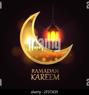 Couverture de Ramadan Kareem, arrière-plan de ramadan mubarak, élément de conception de modèle, illustration vectorielle Illustration de Vecteur