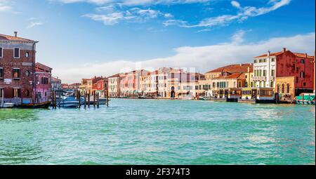 Fondamenta Navagero Andrea à Murano à Venise en Vénétie, Italie Banque D'Images