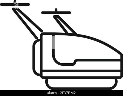 Conduire icône de taxi sans pilote, style de contour Illustration de Vecteur