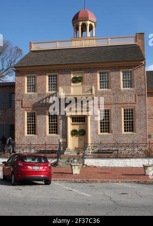 Delaware, New Castle, First State National Park, fort Casimir, First Capitol, Statehouse, court House, Et la salle de montage, Banque D'Images