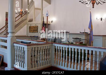 Delaware, New Castle, First State National Park, fort Casimir, First Capitol, Statehouse, court House, Et la salle de montage, Banque D'Images