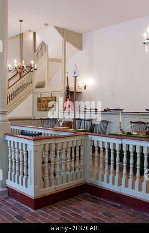 Delaware, New Castle, First State National Park, fort Casimir, First Capitol, Statehouse, court House, Et la salle de montage, Banque D'Images