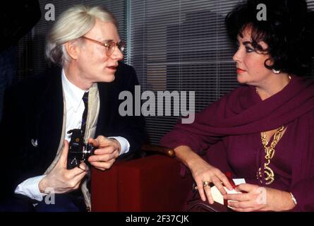 Andy Warhol Liz Taylor 1978 photo par Adam Scull-PHOTOlink.net / MediaPunch Banque D'Images