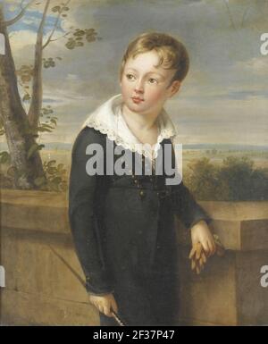 Prince Ferdinand Philippe, duc d'Orléans comme enfant, par Madame Varillat. Banque D'Images