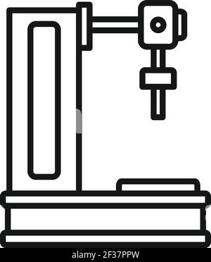 Icône de fraiseuse, style de contour Illustration de Vecteur