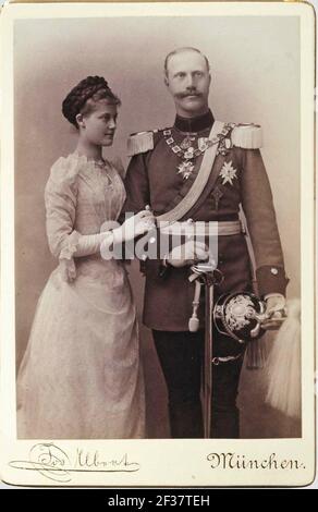 Princesse Louise d'Orléans avec le prince Alfons de Bavière. Banque D'Images