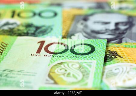 Monnaie, billets en dollars australiens (AUD) Banque D'Images