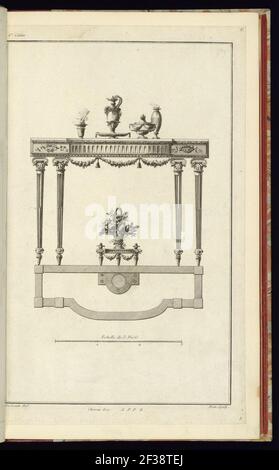 Print, oeuvres de Lalonde, Décorateur et Dessinateur, 5 Cahier, Manque 3, 1780–99 Banque D'Images