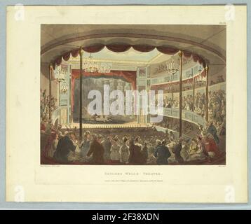 Print, Sadlers Wells Theatre, du référentiel d'Ackermann, 1809 Banque D'Images