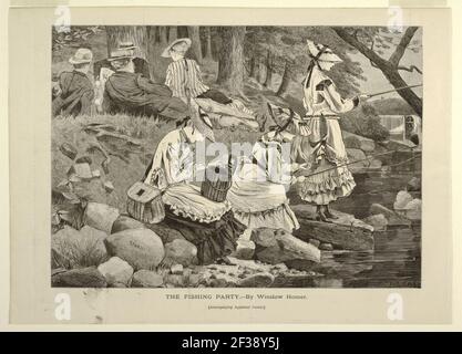 Print, The Fishing Party, de Appletonss' Journal of Literature, Science and Art, 2 octobre 1869, supplément, 1869 Banque D'Images
