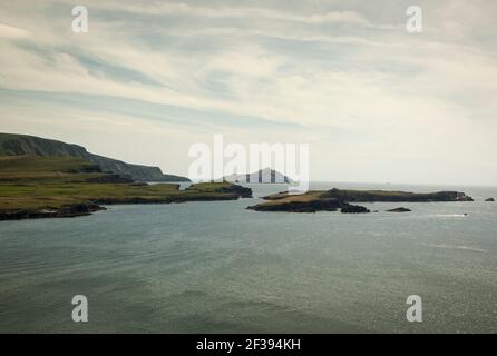 L'île de Valentia (en gaélique Dairbhre), à l'ouest de l'Irlande. Iveragh (comté de Kerry). Situé à pont de Portmagee. Ferry Sewen Banque D'Images